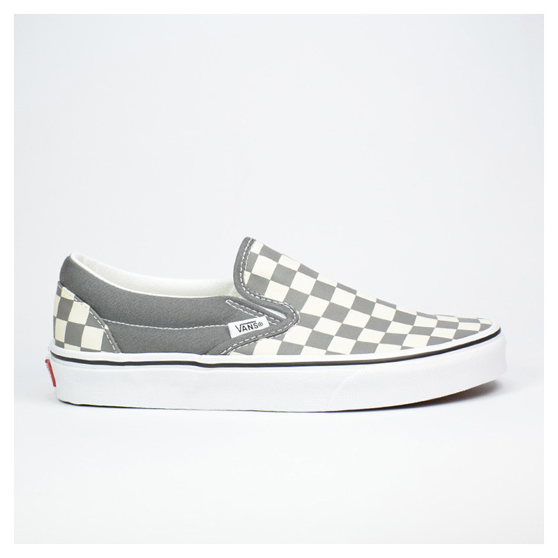 deseo Forzado acoso VANS CLASSIC SLIP-ON (CHECKERBOARD) PEWTER/TRUE WHITE VN0A4BV3TB5