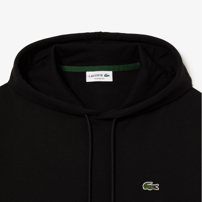 SUDADERA CON CAPUCHA LACOSTE CLASSIC FIT NEGRO SH9623-00-031