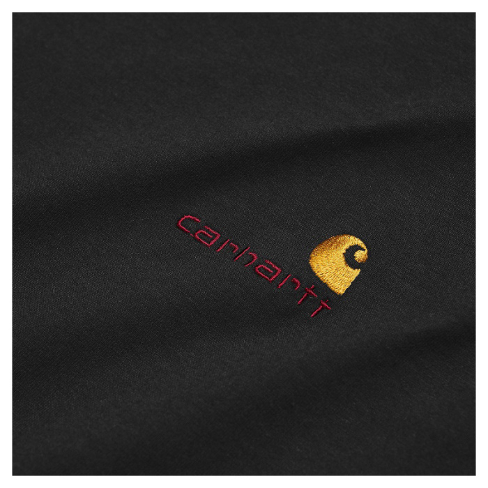 Camiseta Carhartt Wip L/S American Script Negra I029955