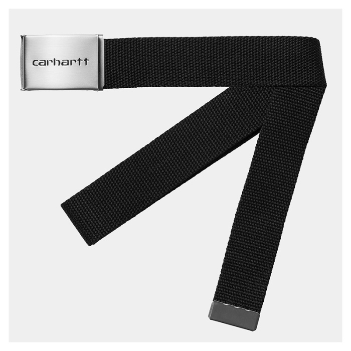 Cinturón Carhartt Wip Clip Belt Chrome Black I019176