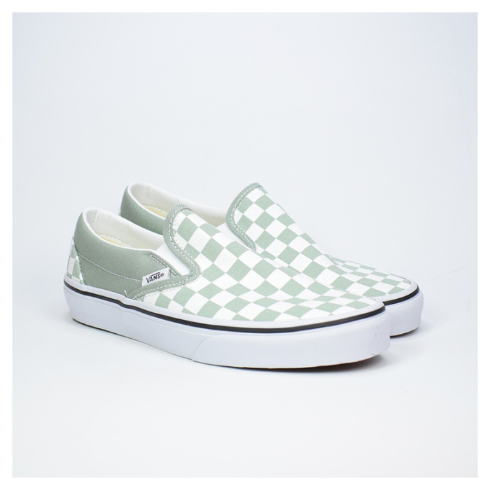 Zapatillas Vans Classic Slip-On Color Theory Checkerboard Verde/Blanco VN000BVZCJL