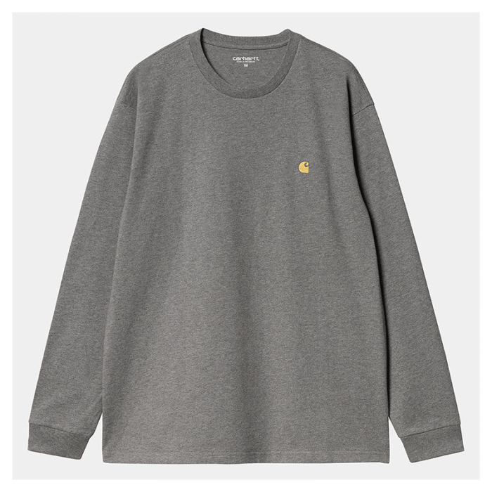 Camiseta manga larga Carhartt Wip Chase L/S Grey Heather/Gold I026392