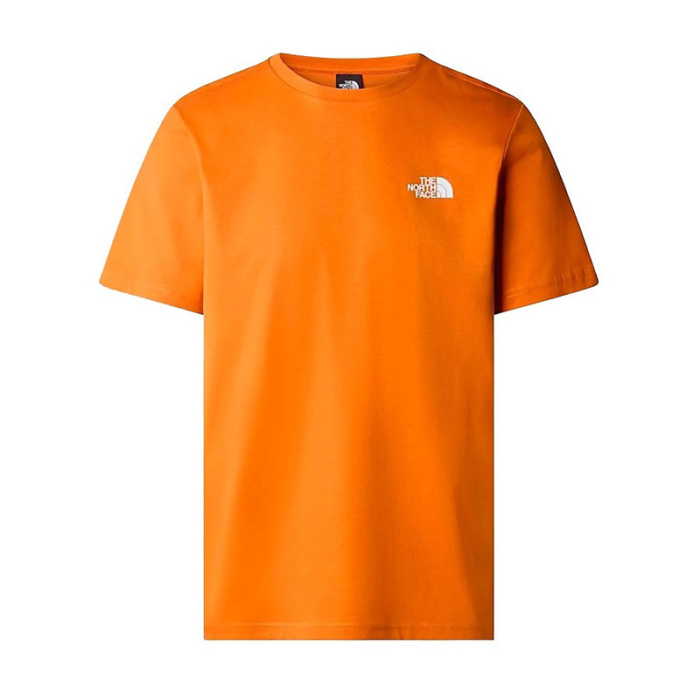 The North Face M S/S Box NSE Tee Crimson Orange NF0A87NP5OM