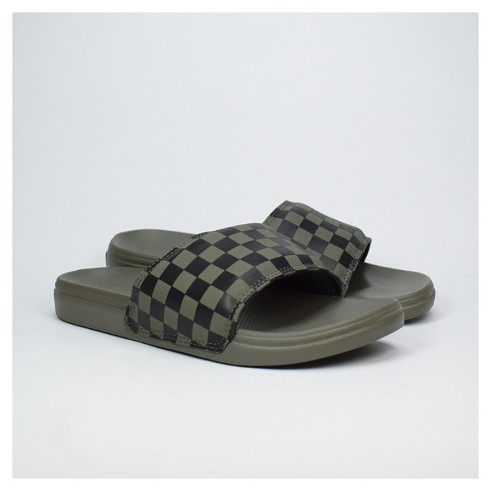 Vans La Costa Slide-On Checkerboard Dark Olive VN0A5HF5DOL1