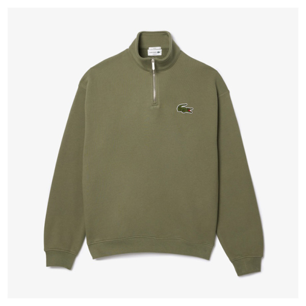 Sudadera Lacoste de cuello alto y corte holgado Verde Kaki SH2748-00-BMY