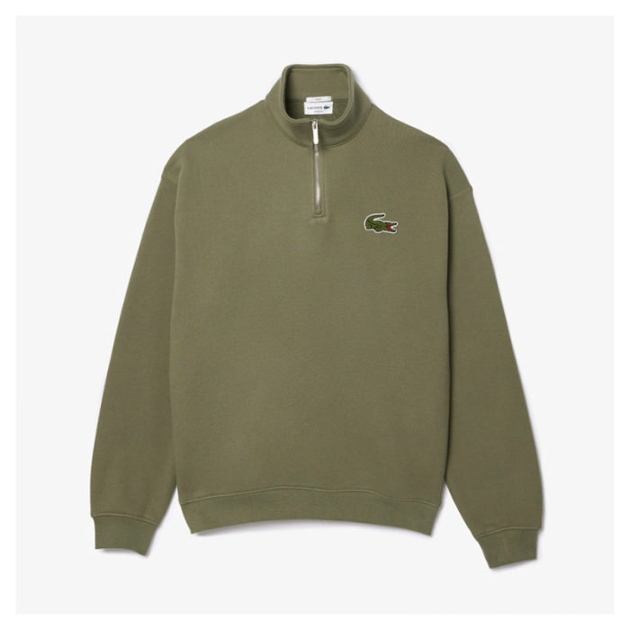 Sudadera Lacoste de cuello alto y corte holgado Verde Kaki SH2748-00-BMY