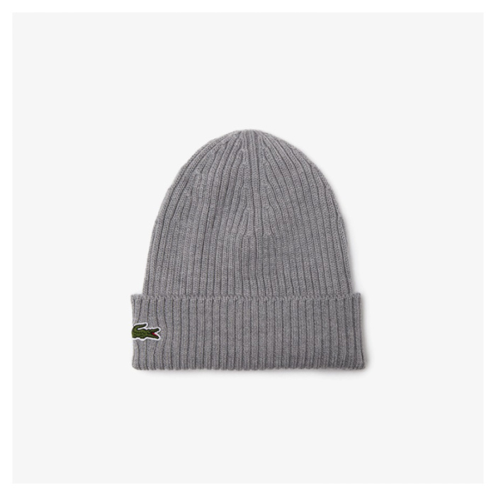 Gorro Lacoste de lana acanalada Gris Vigoré RB0001-00-YRD
