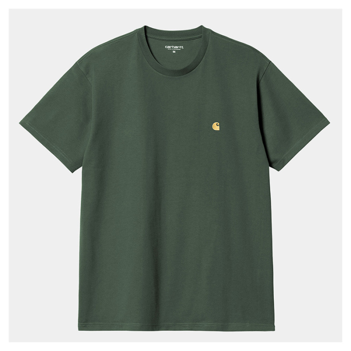 Camiseta Carhartt Wip S/S Chase T-Shirt Sycamore Tree/Gold I026391