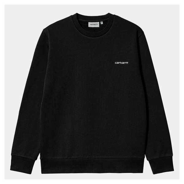 Sudadera Carhartt Wip Script Embroidery Sweat Black/White I033657