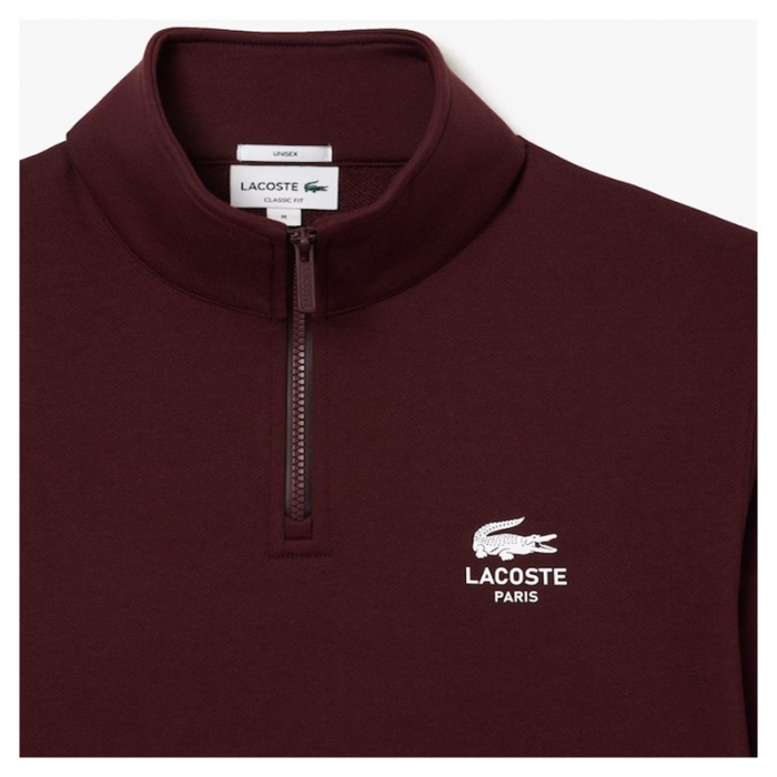 Sudadera Lacoste de cuello alto con cremallera Granate SH2735-00-BZD