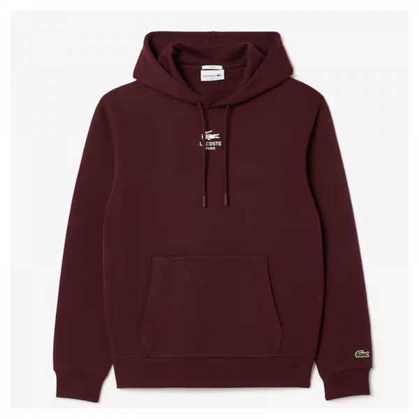 Sudadera con capucha Lacoste estampada Granate SH2740-00-BZD