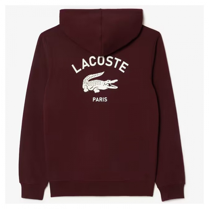 Sudadera con capucha Lacoste estampada Granate SH2740-00-BZD