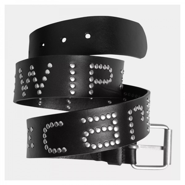 Cinturón Carhartt Wip Scrip Studs Belt Black/Silver I03442