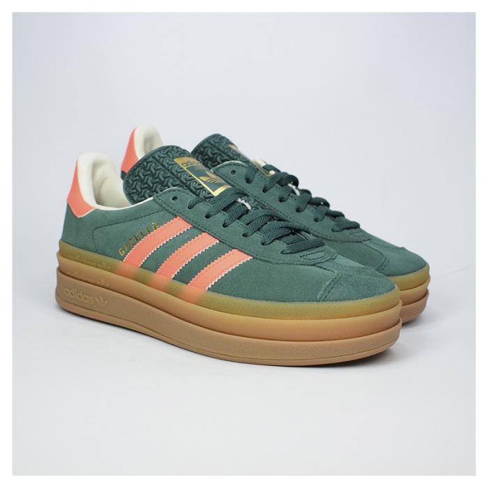 Zapatillas Adidas Gazelle Bold J Green/Signal Coral/White JQ7408