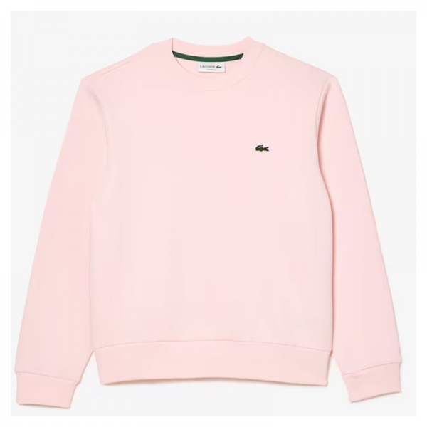 Sudadera Lacoste cuello redondo de felpa Rosa Claro SH9608-00-T03