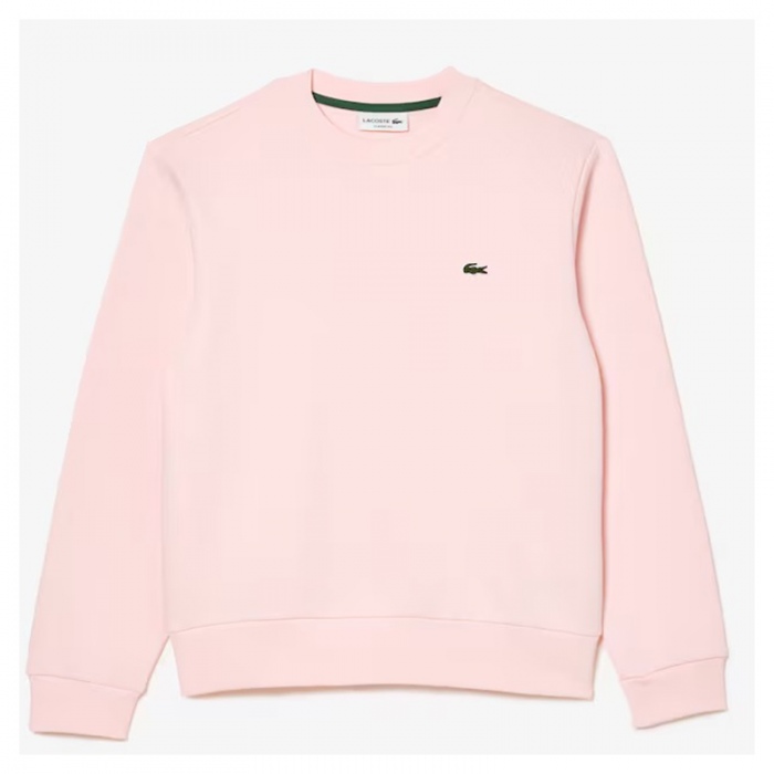 Sudadera Lacoste cuello redondo de felpa Rosa Claro SH9608-00-T03
