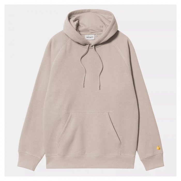 Sudadera con capucha Carhartt Wip Hooded Chase Sweat Dusky Beige/Gold I033661