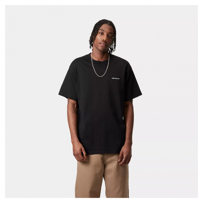 Carhartt Wip S/S Script Embroidery T-Shirt Black/White I030435