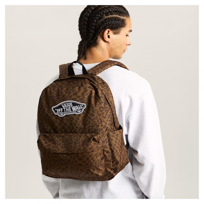 Mochila Vans Old Skool Classic Print Marrón VN000H4Y7UG1
