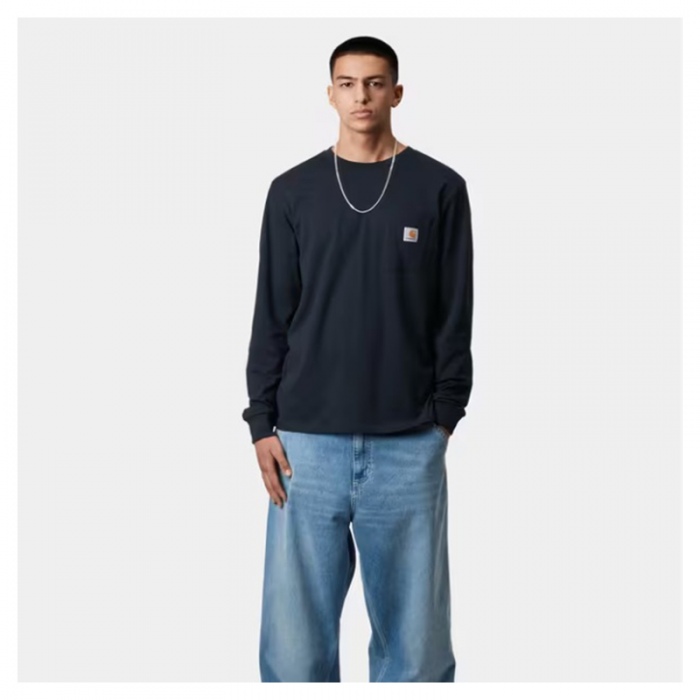 Carhartt Wip L/S Pocket T-Shirt Dark Navy I030437