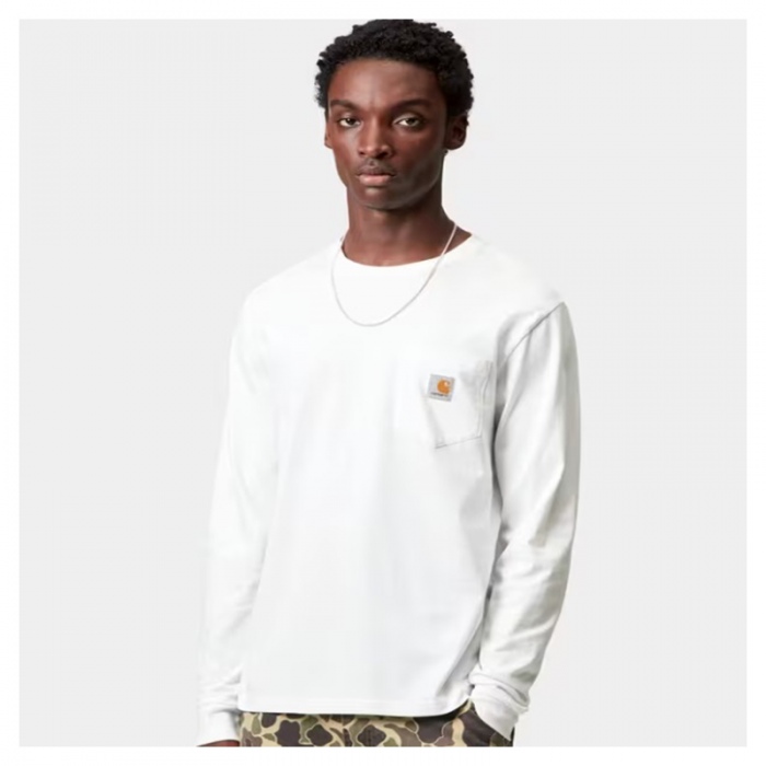 Camiseta manga larga Carhartt Wip L/S Pocket T-Shirt White I030437