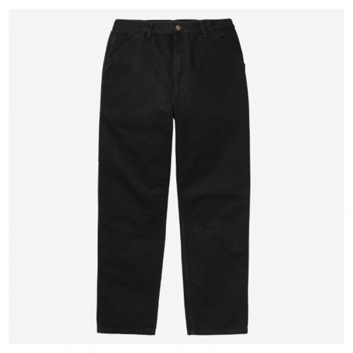 Pantalón Carhartt Wip Single Knee pant Canvas Black rinsed I031497