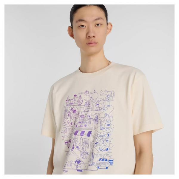 Camiseta New Balance Athletics Culture Mural T-Shirt Permafrost MT53914