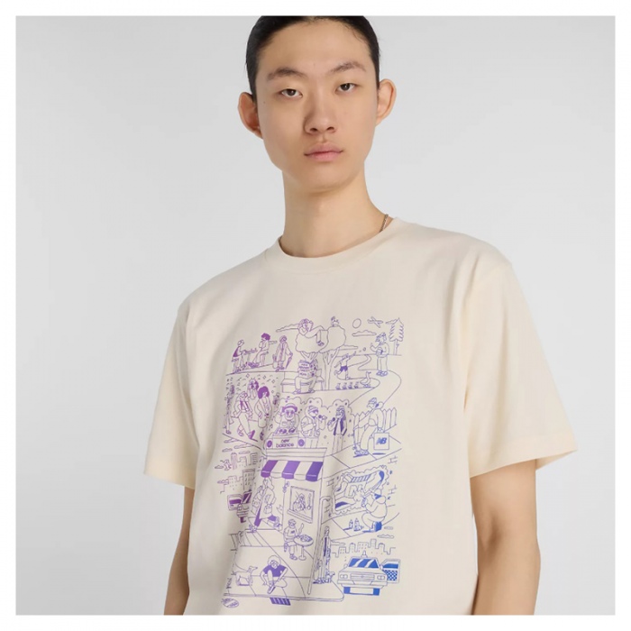 Camiseta New Balance Athletics Culture Mural T-Shirt Permafrost MT53914