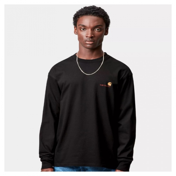 Camiseta manga larga Carhartt Wip L/S American Script T-Shirt Black I029955