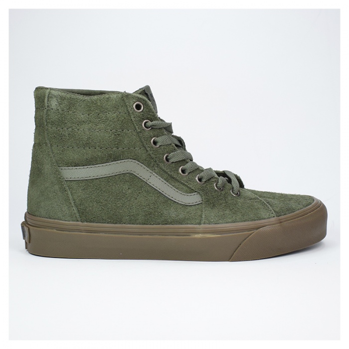 Zapatillas Vans SK8-HI Tapered Hairy Suede Olive / Gum VN000DCH0QR1