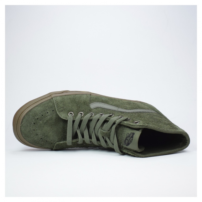 Zapatillas Vans SK8-HI Tapered Hairy Suede Olive / Gum VN000DCH0QR1