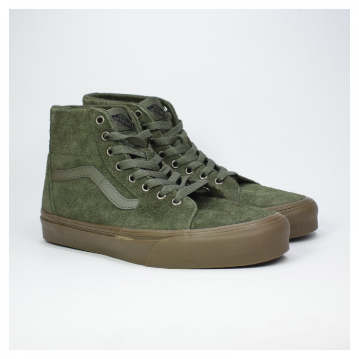 Zapatillas Vans SK8-HI Tapered Hairy Suede Olive / Gum VN000DCH0QR1