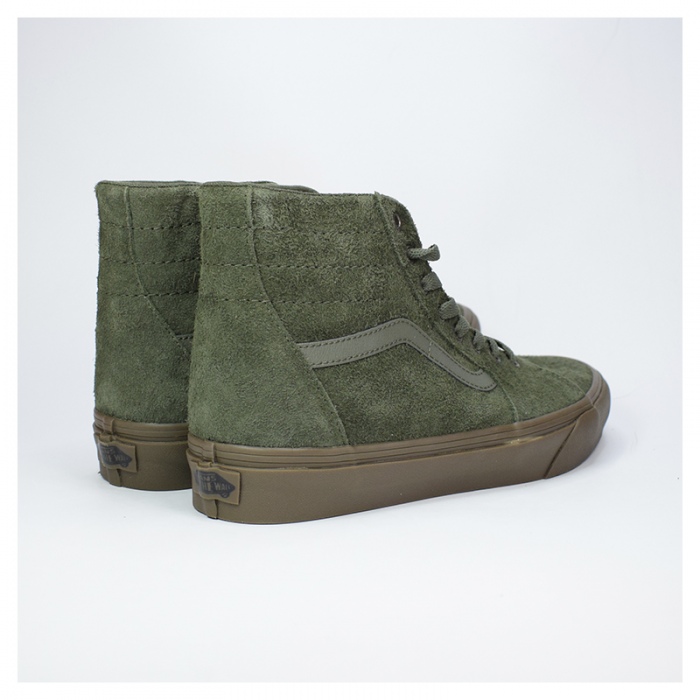 Zapatillas Vans SK8-HI Tapered Hairy Suede Olive / Gum VN000DCH0QR1