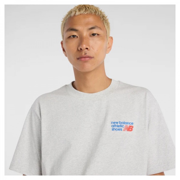 Camiseta New Balance Athletics Premium Logo T-Shirt Ash Heather MT41908