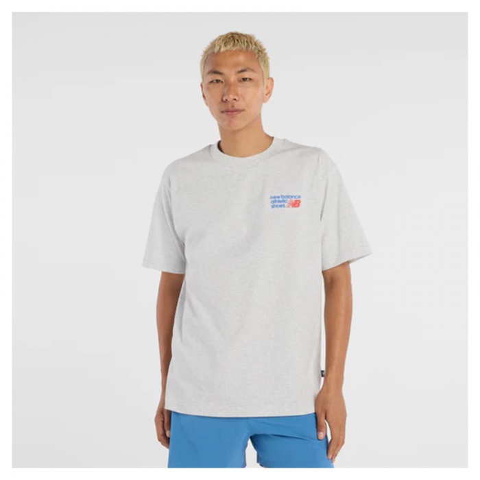 Camiseta New Balance Athletics Premium Logo T-Shirt Ash Heather MT41908