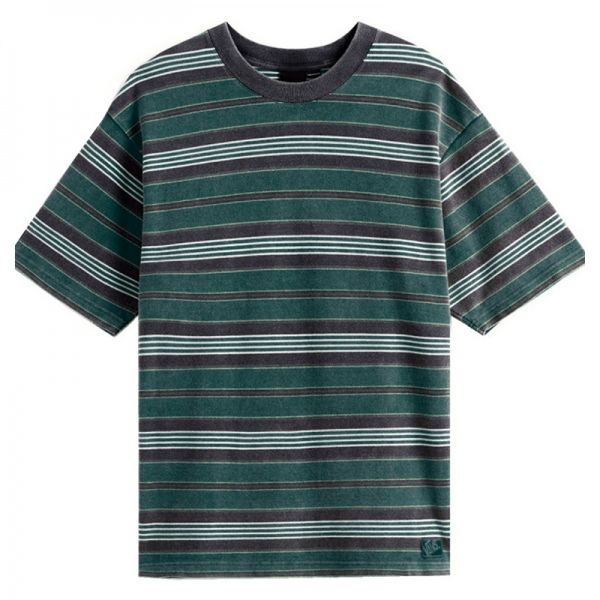 Camiseta Vans Pique Stripe SS Tee Mystic Moss VN000T6BFRJ1