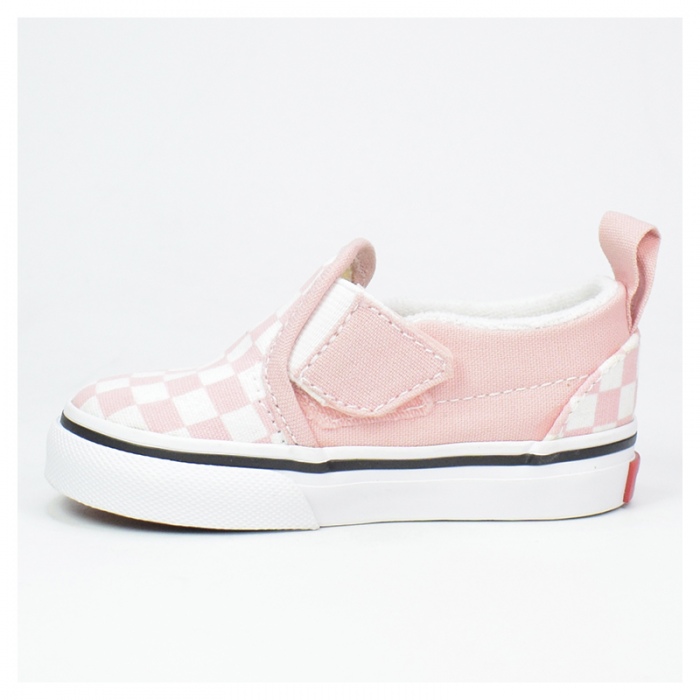 Vans Slip-On V Kids (Checkerboard) Powder Pink VN000UBS99H1