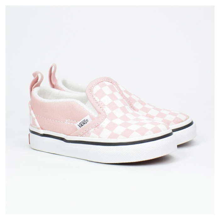 Vans Slip-On V Kids (Checkerboard) Powder Pink VN000UBS99H1