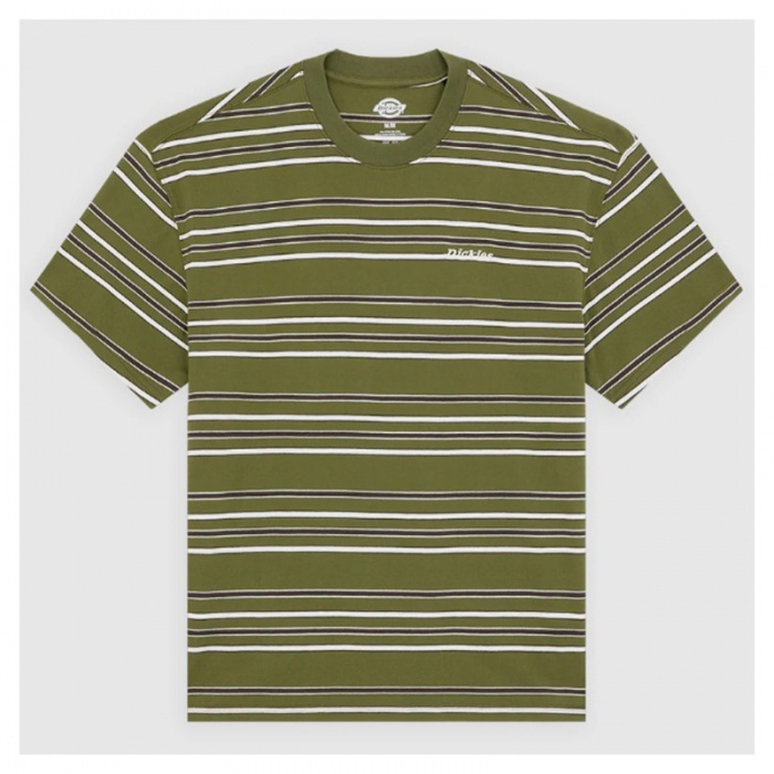 Camiseta Dickies East Liberty Stripe Tee Cypress DK0A88GFK721