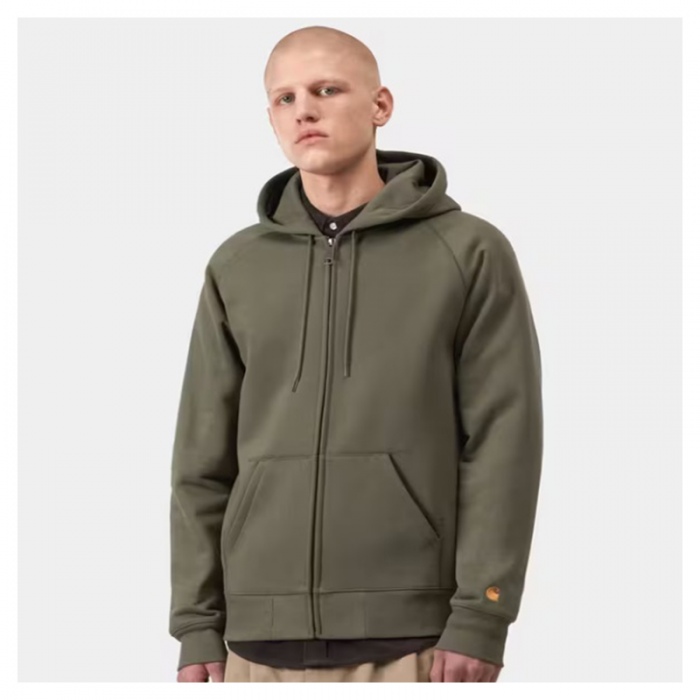 Sudadera con cremallera Carhartt Wip Hooded Chase Jacket Leaf/Gold I033664