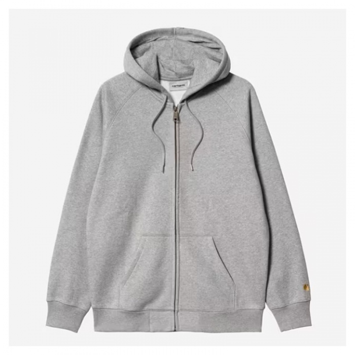 Sudadera con cremallera Carhartt Wip Hooded Chase Jacket Grey Heather/Gold I033664
