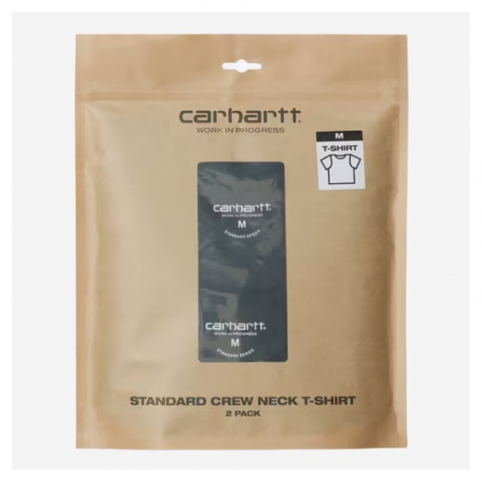 Camiseta Carhartt Wip x2 Standard Crew Neck T-Shirt Black I037601