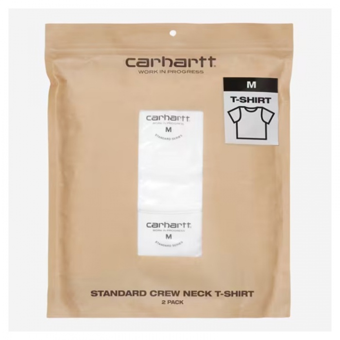 Carhartt Wip x2 Standard Crew Neck T-Shirt White I037601