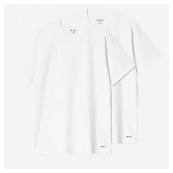 Carhartt Wip x2 Standard Crew Neck T-Shirt White I037601
