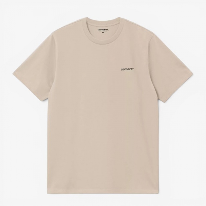 Carhartt Wip S/S Script Embroidery T-Shirt Fleur de Sel/Black I030435