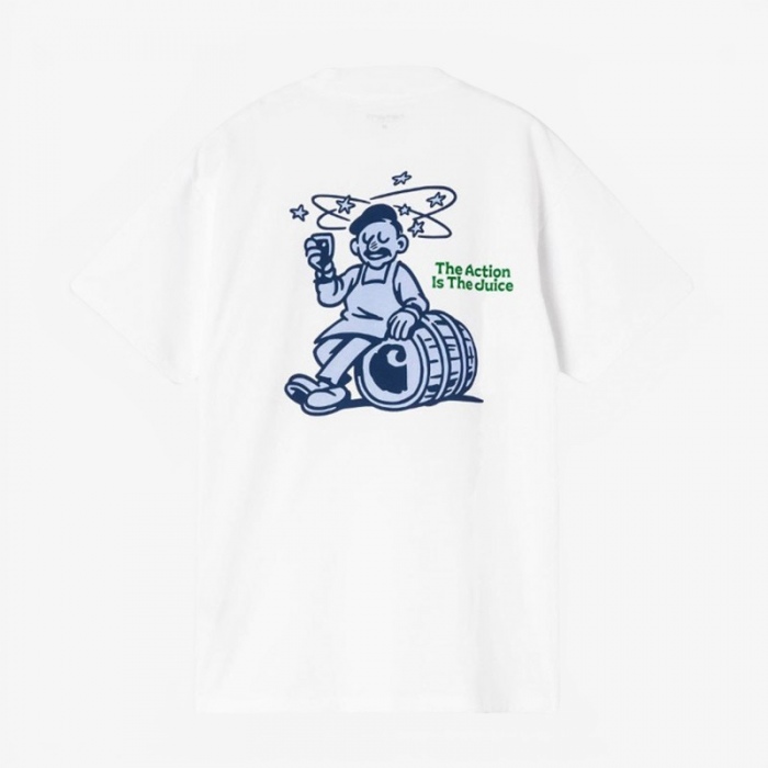 Carhartt Wip S/S Grape Picker T-Shirt White I037231