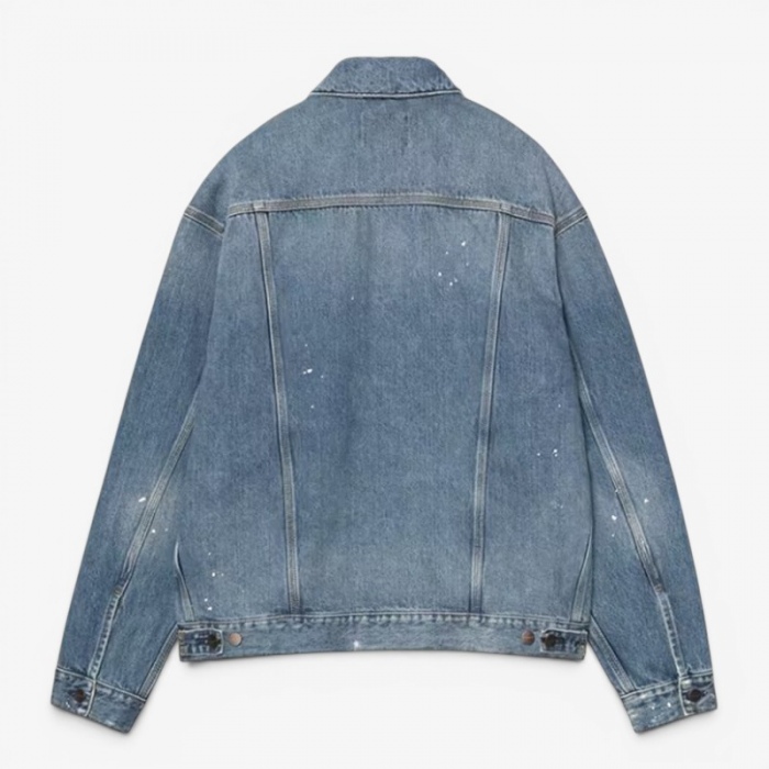 Chaqueta Carhartt Wip Helston Jacket Blue destroy wash,splatter I033352