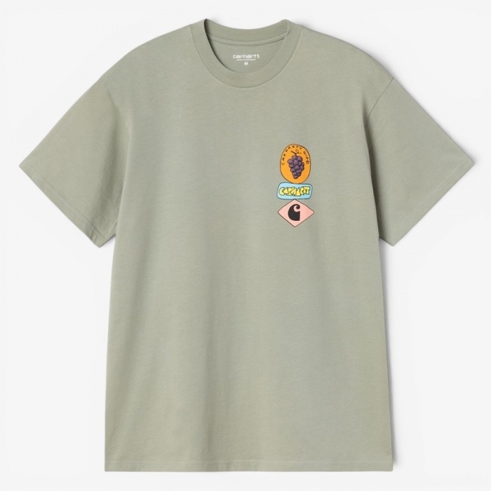 Camiseta Carhartt Wip S/S Stacked Grapes T-Shirt Shady Green I036902
