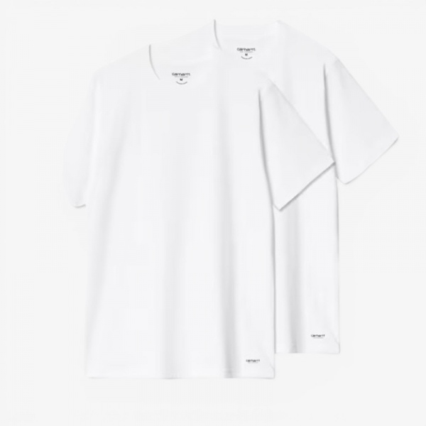 Carhartt Wip x2 Standard Crew Neck T-Shirt White I037601