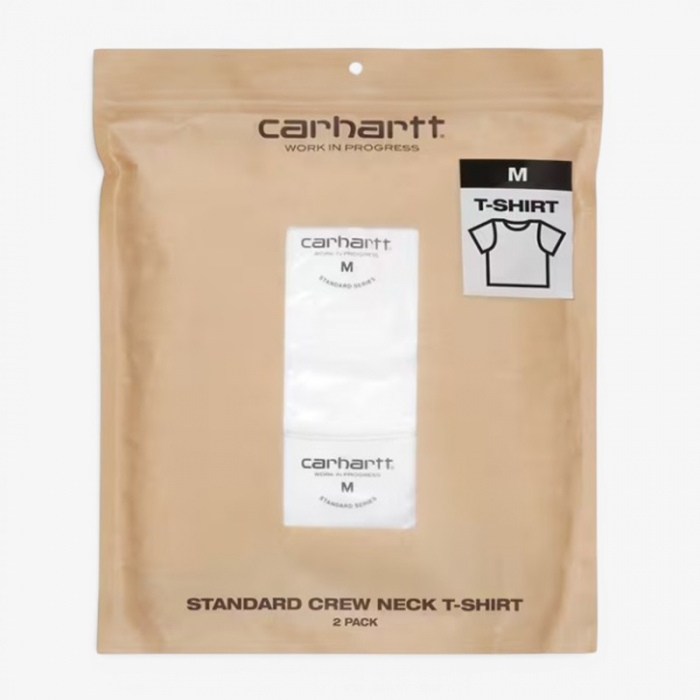 Carhartt Wip x2 Standard Crew Neck T-Shirt White I037601